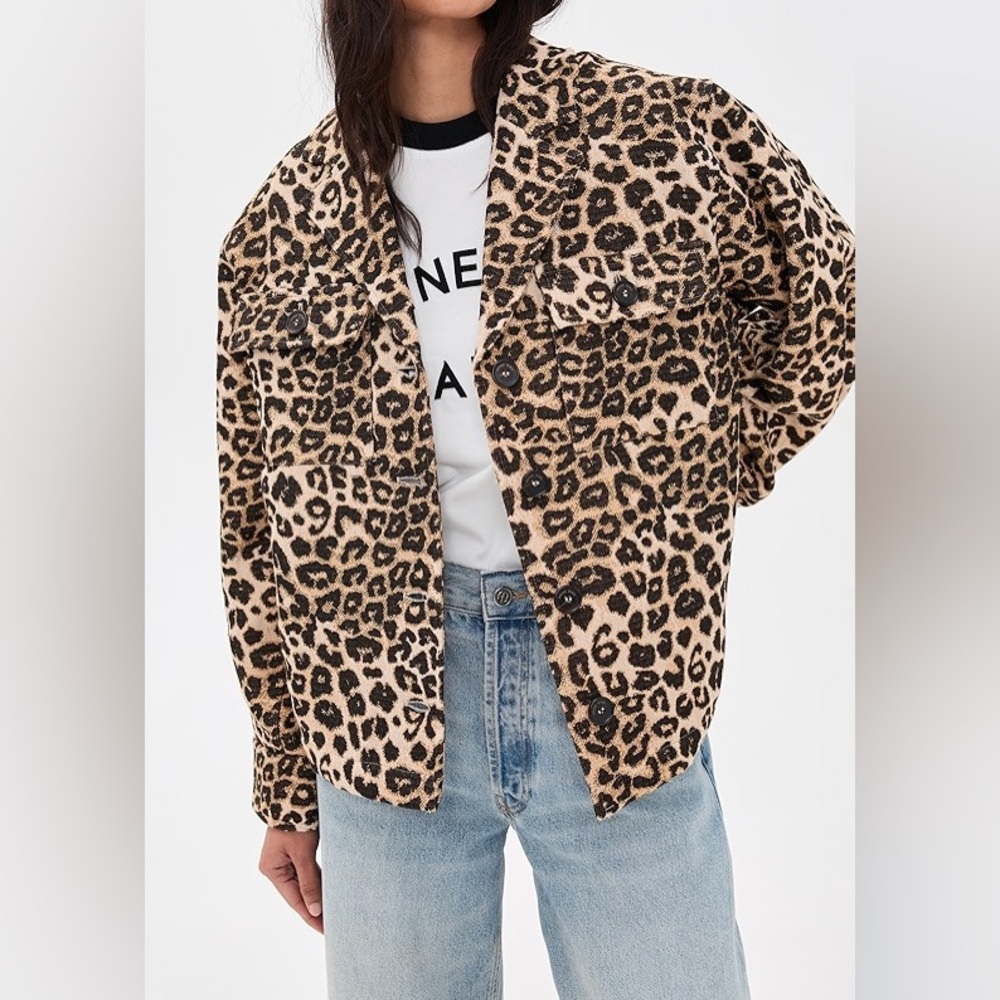 Alice + Olivia leopard-print jacket Size S/P